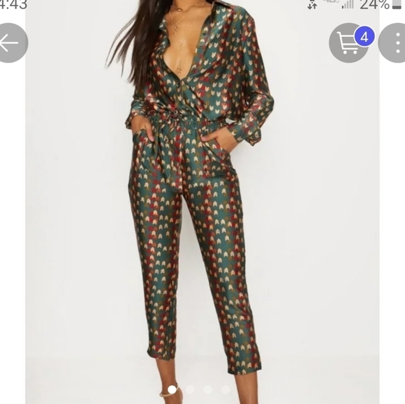 PrettyLittleThing Pants - Prettylittlething 2 piece set buttondown and cigarette pant